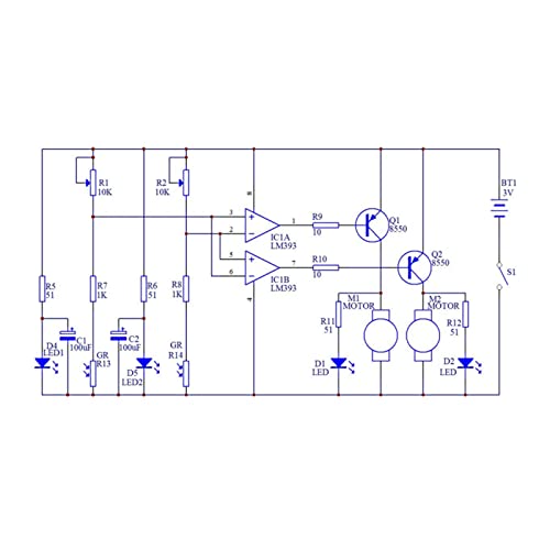 Soldering Practice Kit DIY D2-5 Tracking Car Plug-in Circuit Kit Learn Soldering Kit for Beginners - style: DJJ004