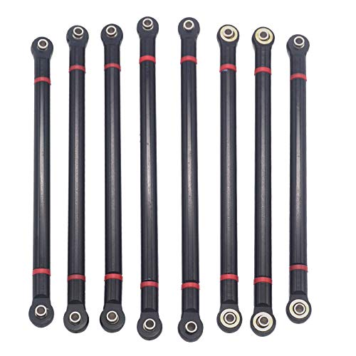 8Pcs Vgoohobby Aluminum Alloy Link Rod Chassis Linkage 313mm Wheelbase Compatible with Axial SCX10 90046 90047 1/10 RC Crawler Car