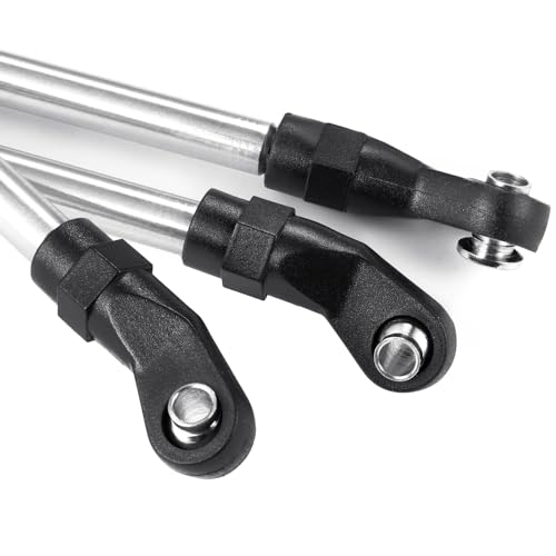 RCHUBAM SCX10 Chassis Linkage Kit Stainless Steel RC Crawler Link Rod End Set Compatible with 1/10 Axial SCX10 AXI90075 UMG10 II RC Crawler Car Wheelbase Upgrade Parts