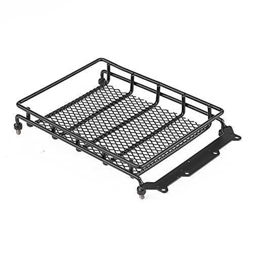 RC Roof Rack Luggage, Steel RC Luggage Carrier Tray Roof Rack Model Vehicle Parts Accessories for 1/10 RC Crawler Car (M) - size: Medium
