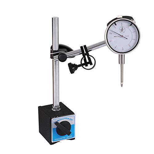 Dial Indicator with Magnetic Base Holder 0-1" Dial Gauge 0.001" | Fine Adjustable Long Arm , Magnetic Dial Indicator,Professional Dial Gauge 0.001"