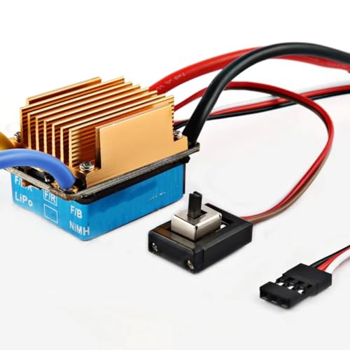 ESC Part For 1/10 320A RC Car 5-13V Waterproof 3S 60A Brushed Motor ESC Electronic Speed Controller Repair Upgrade Accessories Parts Replacement(Without fan XT60) - size: Without fan XT60