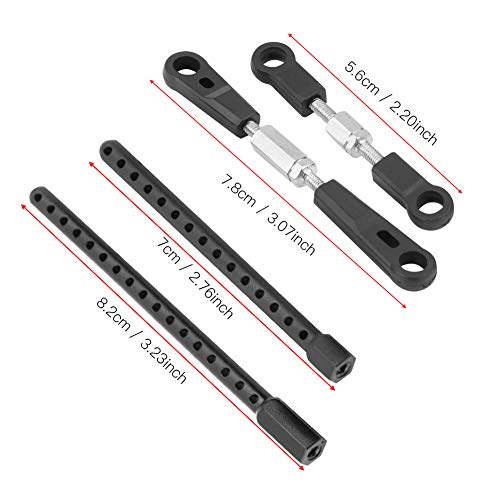 Tbest Steering Linkage Rod, Adjustable Precision Turnbuckle Rod 3.5mm 70mm Plastic for RC Car Enthusiasts Off-Road Racing Hobby Repairs