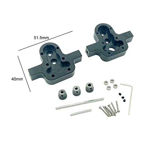High Performance D90 Transfer Case Gearbox Upgrade for 1/12 RC Crawler Car, Metal Replaces Black Parts, Easy Install and Use, Fits MN98 99S - Black - color: Black