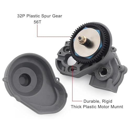 RC Car Parts for Axial for SCX10 for II 90047 90104 1/10 56T Plastic Shell Transmission Gear Set Gearbox Modification RC Crawler Car Upgrade Parts(Spur and Pinion Gear) - size: Spur and Pinion Gear