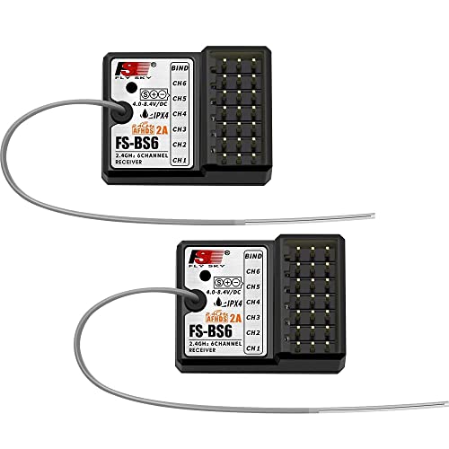 Flysky FS BS6 IPX4 Waterproof 2.4G 6CH Gyro Receiver | For FS-GT5 FS-i6 FS-i6X Transmitter RC Car Boat