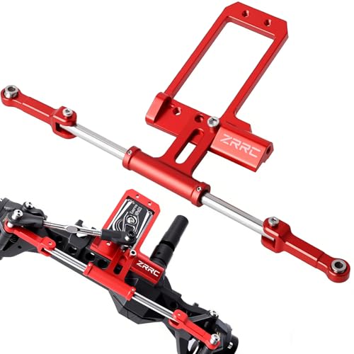 BTA Servo Mount Kit with Simulated Hydraulic Steering Link – CNC Aluminum, Fits Vanquish VP VS4-10 Phoenix F10 Portal Axle - color: Red Hydraulic Link W/Bta Servo Mount