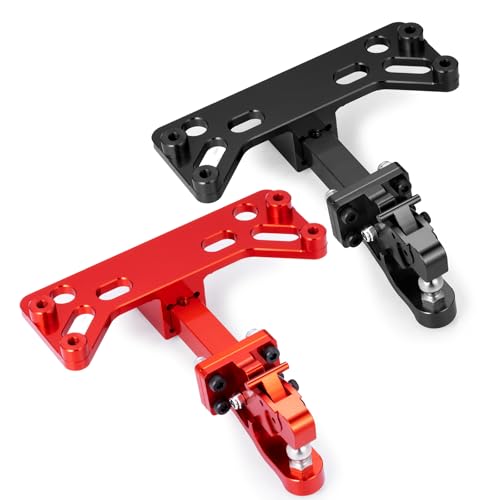 Aluminum Tow Trailer Hitch Shackle Hook for Axial SCX6 | 1/6 Scale Rear Bumper RC Crawler Upgrade,Red - color: Red
