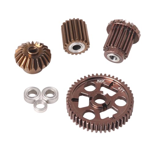 KYX Racing Aluminum Front Transmission Gear Set Upgrades Accessories for 1/10 RC Crawler Car Tamiya Hotshot II