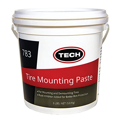 Tire Mounting Paste, Water-Based Brush On Paste Provides Excellent Lubricity, Dries Tacky to Prevent Rim Slipage, 8lb Pail (3.68 kg)