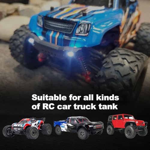 HobbyPark 6 LED RC Light Kit Headlights Taillight LEDs for Traxxas Slash Rustler Arrma Axial SCX10 Redcat RC4WD HPI Truck Tamiya Crawler Body Shell Parts