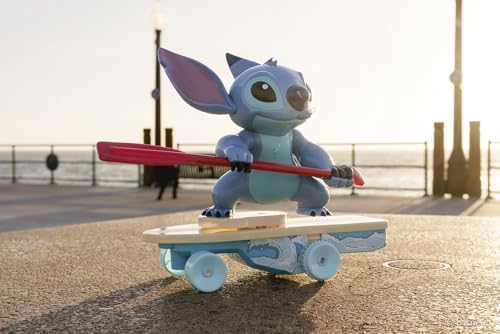 Jada Radio Control Stitch with Surfboard - 2.4 GHz - Straight Forward and Reverse Curve - 1 Channel - Integrated Figure - for Children from 3 Years - 25 cm - (253074009)
