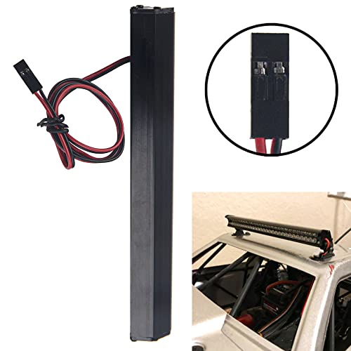 16LEDs RC Crawler Car LED Light Bar Roof Lamp Simulation Spotlight Kit 5-8.4V & 5.9" Metal RC Car Roof Light Bar Double Row 40 LED Light Lamp