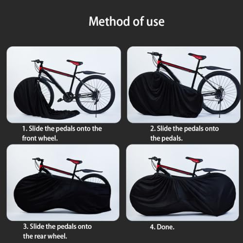 Bike Wheel Cover for Triban RC 120 Flat Stretchy Bicycle Wheel Bag Anti Dust Portable High Elastic Bike Tire Shield,28-29Inches - color: 28-29inches