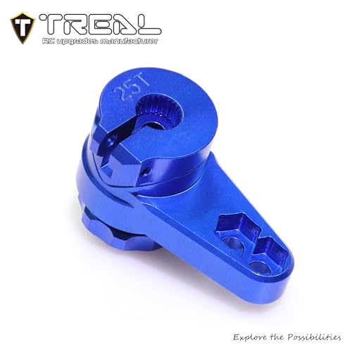 Treal Aluminum 7075 Servo Saver Set 25T for LMT Monster (Blue) - color: Blue