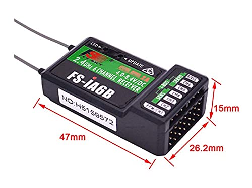 FLYSKY FS-iA6B Receiver 6CH 2.4GHz AFHDS2A with Double Antenna Compatible FS-i6 i6X i6S Transmitter Remote Control