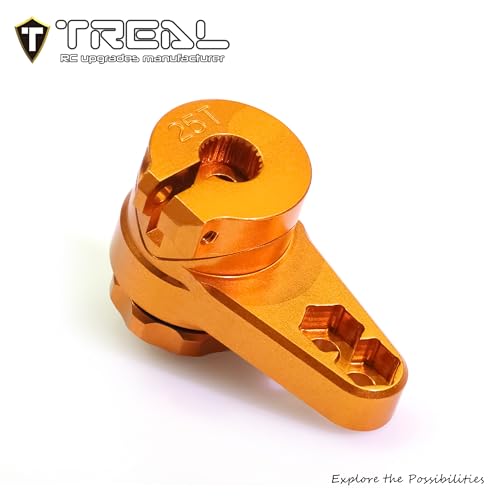 Treal Aluminum 7075 Servo Saver Set 25T for LMT Monster (Orange) - color: Orange