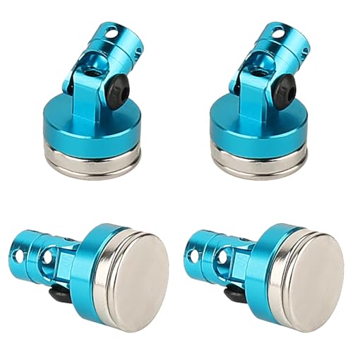 4PCS RC Magnetic Body Post with Clips,Alloy Magnetic Stealth Invisible Body Shell Mount Column Compatible with HSP Redcat Himoto Traxxas SCX10 4WD 1/10 RC Car (Blue) - color: Blue