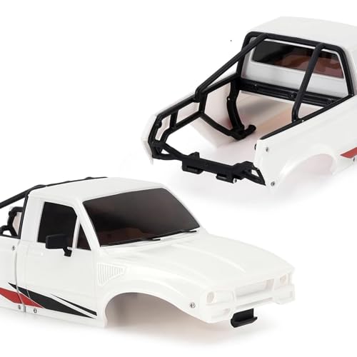 RC Upgrade Accessories for TRX4M for Defender for Bronco 1/18 IR60 for Pickup Hard Body Shell with Bed Rack RC Crawler Car Accessories Modification RC Car Parts(White) - size: White