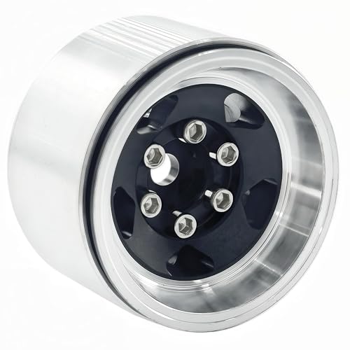 1.0 Beadlock Wheel Rims, Aluminum Alloy RC Wheels Set, CNC Machined Upgrade Parts for 1/18–1/24 RC Crawlers (4PCS)