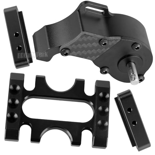 RC LCG Transmission Gearbox Upgrades Part for 1/10 SCX10 SCX10 II 90046 SCX10 III AXI03007 RC Crawler Car,Aluminum Low Center of Gravity highperformance Transmission Gearbox,Black - color: Black - (Gearbox)