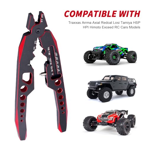 Metal Shock Absorber Pliers Ball Head Pliers Clip Multi-Function RC Tools for Traxxas Arrma Axial Redcat Losi Tamiya HSP HPI Exceed Cars (Black red) - color: Black Red