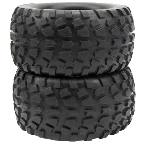 4Pcs OD 4.9" RC Wheel Rim Rubber Tires Set 12mm Hex Compatible with HSP Redcat Exceed Tamiya HPI Kyosho 1/10 Off-Road Buggy Monster Short-Course Truck Car