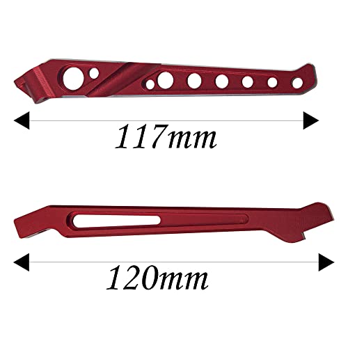 ShareGoo Metal Rear Front Chassis Brace Support Rod Bracket Compatible with Arrma 1/8 V4 6S Senton Typhon RC Car (Red) - color: Red