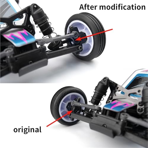 RC Cars Models Parts for Losi 1/24 Micro-B Rc for Buggy Truck Model 2Pcs Aluminum Alloy Caster Blocks Upgrade Parts Decorative Spare Toy Models