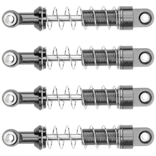 Metal Shock Absorber Damper Suspension with Extender Seat Mount Compatible with 1/12 MN D90 D91 D96 D99 D99S MN90 MN99S WPL C14 C24 C34 1/16 RC Crawler Car (Titanium) - color: Titanium