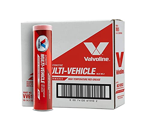 Valvoline Multi-Vehicle High Temperature Red Grease 14.1 OZ Cartridge, Case of 10 - size: 14.1 OZ Cartridge, Case of 10