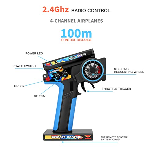 GoolRC WLtoys 124007 Brushless RC Cars, 1:12 Scale Remote Control Car, 4WD 75km/h High Speed Racing Car, 2.4GHz All Terrain Off Road RC Truck RTR with Metal Chassis for Adults