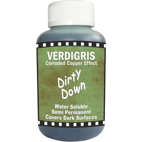 Dirty Down | Verdigris Effect Paint | 250ml Large Pot | Realistic Weathering for Props, Miniatures, Models & Art | Easy-to-Use, Water-Based, Quick Drying | Authentic Copper Oxidation Finish
