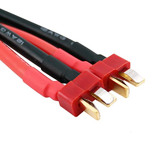 2pcs T-Plug Parallel Y- Harness 12awg 2 Male 1 Female for Lipo RC Battery ESC(B100-2)