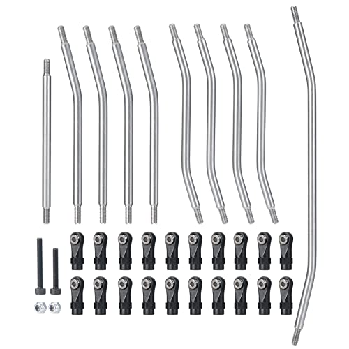 Benedict Harry 10PCS Stainless Steel Link Rod Linkage for Axial Wraith AX90018 90020 90031 90045 90056 Upgrade Parts