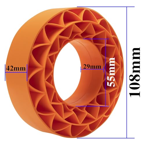 4Pack ShareGoo Silicone Rubber 1.9 RC Crawler Tire Foam Insert 108x42mm Compatible with Axial SCX10 90046 Traxxas TRX4 Redcat Gen7 Gen8 1/10 RC Crawler 1.9" Wheel Tires (Orange) - color: Orange