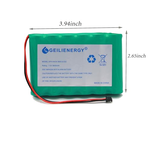 6PH-H-4/3A3600-S-D22 7.2v 3600mAh Ni-MH Battery Compatible with DSC IMPASSA 9057 Battery Wireless Security System