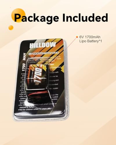 Hilldow 6V 1700mAh NiMH Receiver RX Battery High Capacity Rechargeable Battery Pack with BBL2/Hitec Plug for RC Airplanes Aircrafts - color: Side by side trapezoid
