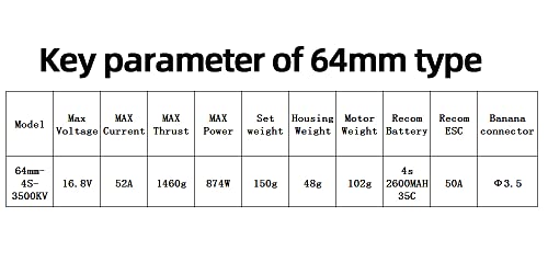 FLYCOLOR EDF 64mm 3500KV 4S RC Jet Airplane 11 Blades Ducted Fan with RC Brushless Motor with ESC 50A(2~4S) Balance Tested - size: 64MM EDF, style: With 50A ESC