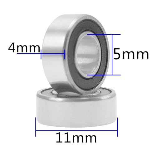 15Pcs ShareGoo RC Rubber Sealed Ball Bearings Kit 5x8x2.5mm 5x11x4mm Compatible with Tamiya Grasshopper Lunchbox Hornet 1/10 RC Car Upgrade Parts