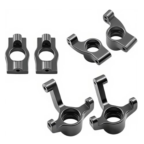 RC Models Components for Wltoys 244016 for Losi Micro B T 1/24 Front Steering Knuckles Caster Blocks C Hubs and Rear Hubs Meta Aluminum Upgrades Parts(Titanium) - color: Titanium