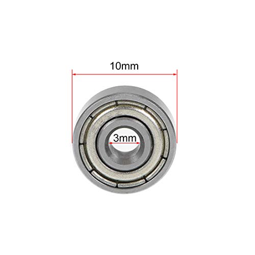uxcell 623ZZ Deep Groove Ball Bearing 3x10x4mm Double Shielded Chrome Steel Bearings 5-Pack - size: 3mmx10mmx4mm