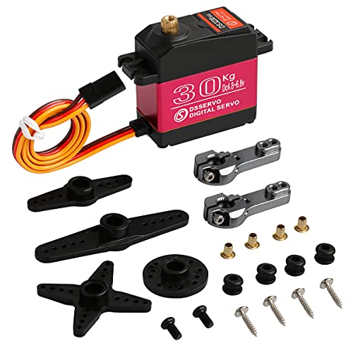 30KG Digital servo high Torque Full Metal Gear Waterproof, Suitable for RC Model Remote Control car with a Control Angle of 180° - style: 1Pcs 30kg