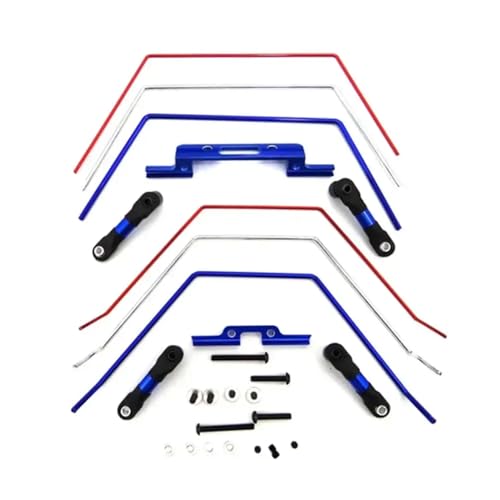 Front and Rear Adjustable Sway Bar Anti Roll Kit Compatible with 2WD 1/10 RC Car
