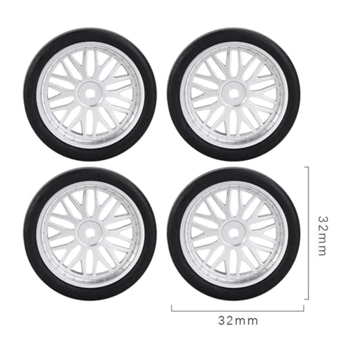 RC Car Upgrade Parts for Ldrc for AE86 1/18 rc Car Upgrade Parts 4Piece 32Mm RC Drift Tire Wheel Hard Tyre Accessories Replacement DIY