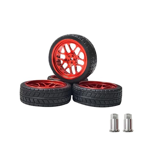 1/18 Scale Metal Tires Set of 4 RC Drift Car Replacement Tires for 1:18 LDRC Series (Racing Tires-MR04R-047) - color: Racing Tires-MR04R-047