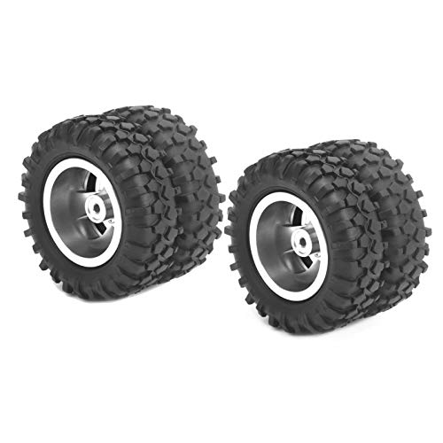 VGEBY RC Tires, High-Durability Rear Twin 1/10 Scale Off-Road Tires 55mm Diameter for RC Enthusiasts, Off-Road Racers, Competitive Events, Model Car Hobbyists