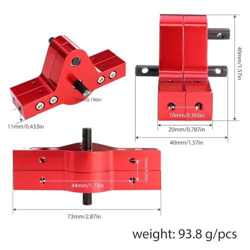 CNC Aluminum 17T/37T Transfer Case Gearbox Bridge Device for 1/10 RC Crawler Car D90 D110 for Axial SCX10 RC4WD Chassis Upgrade Part - color: Black