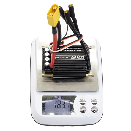 O'Hara 120A 2-6S LiPo ESC Waterproof Brushless Electronic Speed Controller with BEC and XT90 6.0mm Banana Head Connector for RC Boats Model Ship - size: 120A ESC