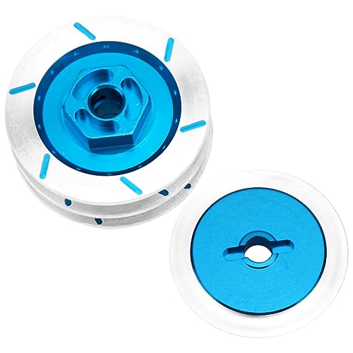 4Pack Vgoohobby Aluminum Alloy RC 12mm Hex Hub Wheel Rim Brake Disc Compatible with HSP HPI Traxxas Tamiya 1/10 On-Road Racing Model Car (Blue) - color: Blue